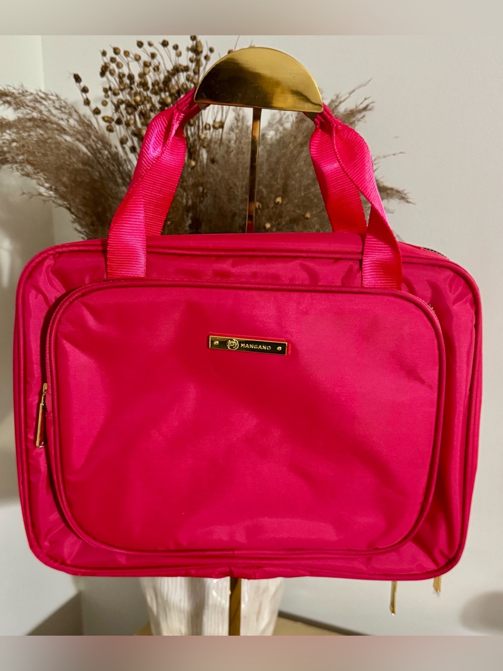 JOY MANGANO TRAVEL COSMETIC BAG WITH TOP HANG HOOK NWOT